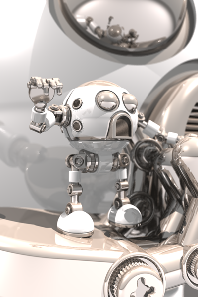 POV-Ray rendered Robot image